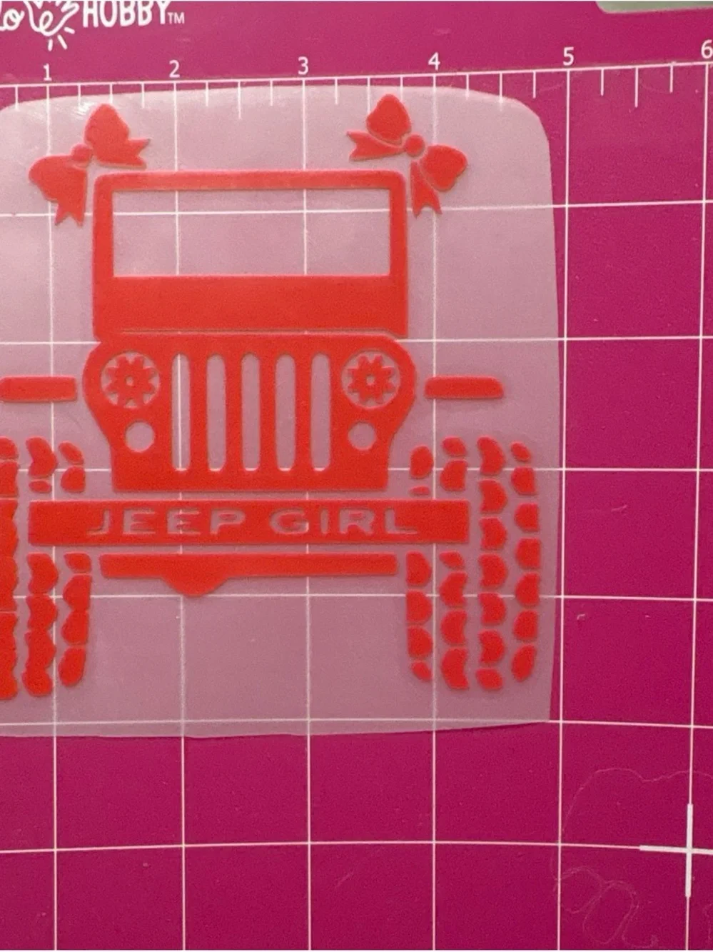 Jeep Girl vinyl decal in Red - Unbranded
